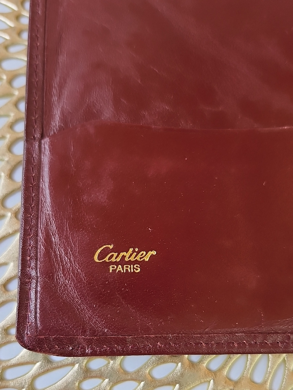 VTG CARTIER MUST COLLECTION BORDEAUX WALLET - Picture 4 of 16